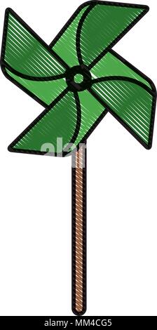 Papier Mühle Spielzeug Symbol Stock Vektor