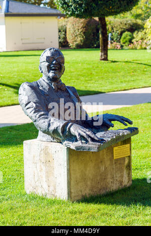 Montreux, Schweiz - Oktober 18, 2017: Denkmal der Musiker Ray Charles auf der Jazz Alley Stockfoto