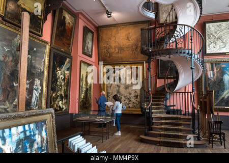 Musée National Gustave Moreau, Haus und Studio von Symbolistische Gustave Moreau, Paris, Frankreich Stockfoto