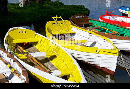 Boote auf die bloße, Damme, Suffolk, England Großbritannien Stockfoto