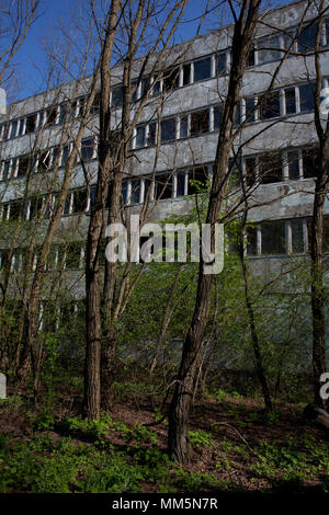 Leere Stadt Pripyat in der Nähe von Tschernobyl, Tschernobyl, Ukraine Stockfoto