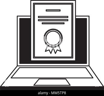 E-learning Website Bildung laptop Schule Abitur Vector Illustration Stock Vektor