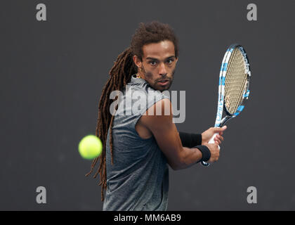 Deutsche Tennisspieler Dustin Brown Spielen geschrieben in Australian Open Tennis Turnier 2018, Melbourne Park, Melbourne, Victoria, Australien. Stockfoto