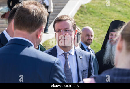 Samara, Russland - Mai 6, 2018: der Gouverneur der Region Samara Dmitri Asarow an der Zeremonie der Eröffnung eines Denkmal des Heiligen Fürsten Wladimir Stockfoto