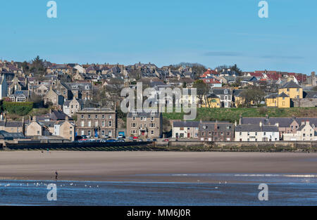 BANFF ABERDEENSHIRE SCHOTTLAND AUS GESEHEN ÜBER SANDS, WO DER FLUSS DEVERON DAS MEER TEIL 3 eintritt Stockfoto