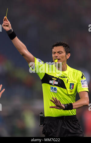 Antonio Damato Schiedsrichter während der Italienischen 'Tim Cup Final, Übereinstimmung zwischen Juventus 4-0 Mailand am Olympiastadion am 9. Mai 2018 in Rom, Italien. Credit: Maurizio Borsari/LBA/Alamy leben Nachrichten Stockfoto