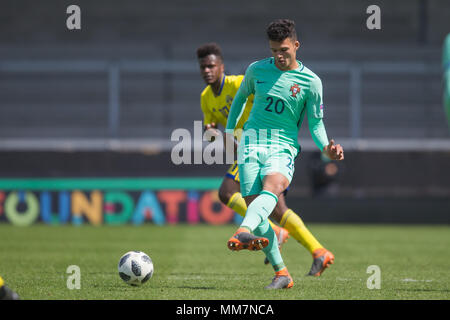 Goncalo Ramos (Portugal) in Aktion während der 2018 UEFA U-17 Meisterschaft Gruppe B Spiel zwischen Schweden und Portugal bei Pirelli Stadion am 10. Mai 2018 in Burton upon Trent, England. (Foto von Richard Burley/phcimages.com) Stockfoto