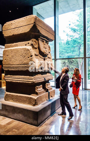 Mexiko-Stadt, Polanco, Hispanic, Immigranten, Mexikaner, Museo Nacional de Antropologia National Museum of Anthropology, Inneneinrichtung, Ausstellung exhibit Stockfoto