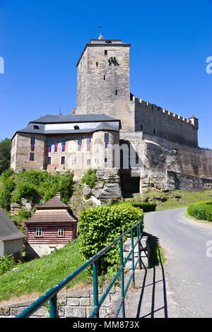 Gotický Hrad Kost u Sobotky, Cesky Raj, Ceska Republika/gotischen Burg Kost in der Nähe der Stadt Sobotka, böhmische Paradiise, Tschechische Republik Stockfoto