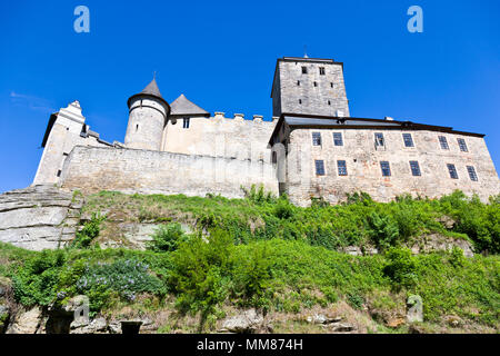 Gotický Hrad Kost u Sobotky, Cesky Raj, Ceska Republika/gotischen Burg Kost in der Nähe der Stadt Sobotka, böhmische Paradiise, Tschechische Republik Stockfoto