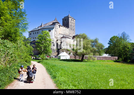 Gotický Hrad Kost u Sobotky, Cesky Raj, Ceska Republika/gotischen Burg Kost in der Nähe der Stadt Sobotka, böhmische Paradiise, Tschechische Republik Stockfoto