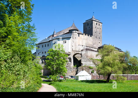 Gotický Hrad Kost u Sobotky, Cesky Raj, Ceska Republika/gotischen Burg Kost in der Nähe der Stadt Sobotka, böhmische Paradiise, Tschechische Republik Stockfoto