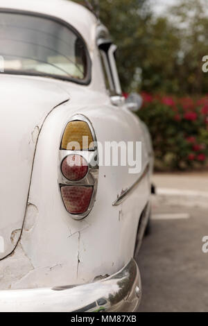 Oldtimer closeup Schuß der Hintergrundbeleuchtung Stockfoto