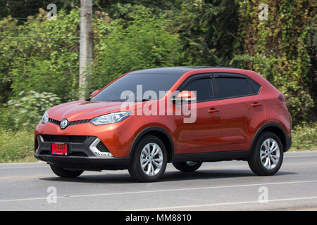 CHIANG MAI, Thailand - 20 april 2018: Private Suv Auto MG GS. Produkt von britischen Automotive. Auf der straße Nr. 1001, 8 km von Chiang Mai City. Stockfoto