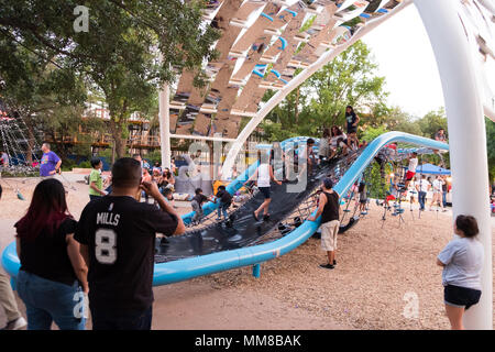 Fieesta San Antonio öffnung Nacht Feier Stockfoto