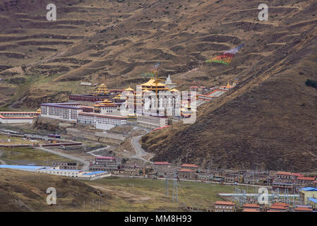 Die umliegenden Dörfer in Tagong Grasland, Sichuan, China Stockfoto