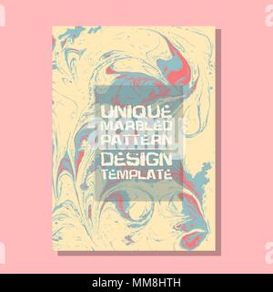 Marmorierte abstrakt Hintergrund. Flüssige Marmor Muster. Vector Fluid Textur. Business Template Design. Stock Vektor