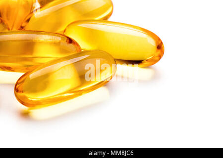 Omega 3 Kapseln Stockfoto