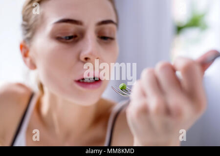 Selektiver Fokus einer Erbsen Stockfoto