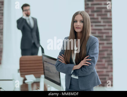 Business Woman in Ihrem Büro Stockfoto