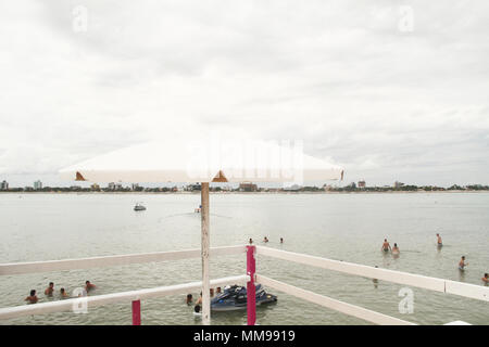 Katamaran, Areia Vermelha Insel, Areia Vermelha Strand, Areia Vermelha Marine State Park, Cabedelo, Paraiba, Brasilien Stockfoto