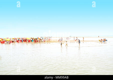 Areia Vermelha Insel, Areia Vermelha Strand, Areia Vermelha Marine State Park, Cabedelo, Paraiba, Brasilien Stockfoto