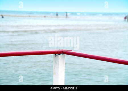 Katamaran, Areia Vermelha Insel, Areia Vermelha Strand, Areia Vermelha Marine State Park, Cabedelo, Paraiba, Brasilien Stockfoto