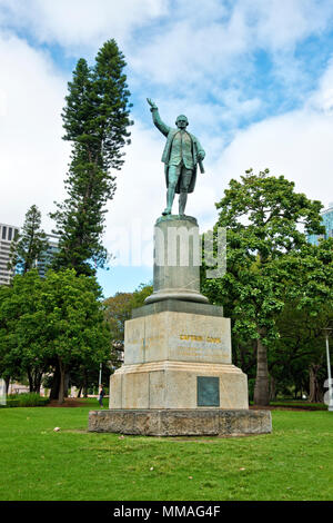 Captain Cook Statue in Hyde Park, Sydney Stockfoto