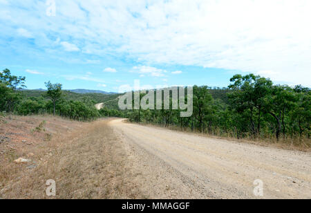 Kies Straße, Maytown durch Palmer River Goldfield, Far North Queensland, FNQ, QLD, Australien Stockfoto