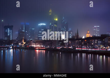 Frankfurt Am Main am Morgen, Deutschland Stockfoto