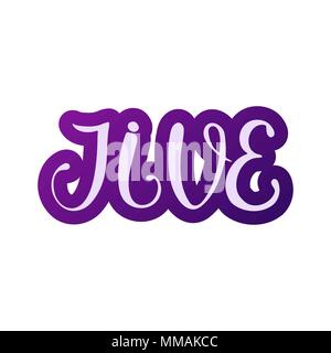 Jive. African American Dance. Vector Illustration Schriftzug design Stock Vektor