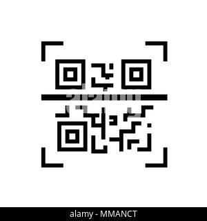 QR-Code Design einzelner isolierter Symbol Stock Vektor