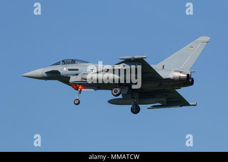 Leeuwarden, Niederlande, April 18, 2018: Ein deutscher Eurofighter EF 2000 während der Frisian Flag Übung Stockfoto