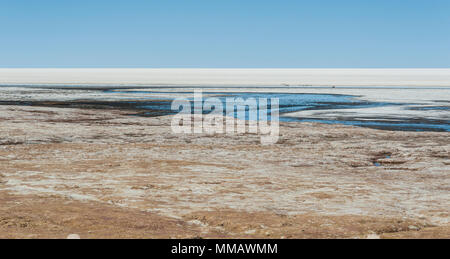 Anzeigen von Uyuni Salzwüste von coquesa - tahua Dorf, Bolivien Stockfoto
