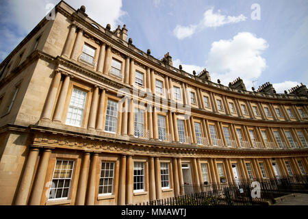 Der Zirkus historische Straße der georgianische Stadthäuser in Bath, England, Großbritannien Stockfoto