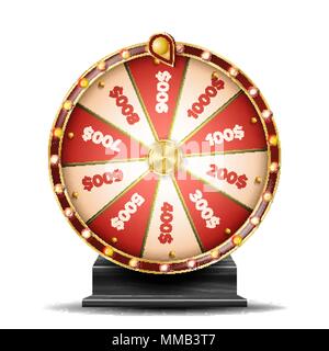 Fortune Wheel Vektor. Die Spinnerei Lucky Roulette. Lotto Glück. Abbildung: Stock Vektor