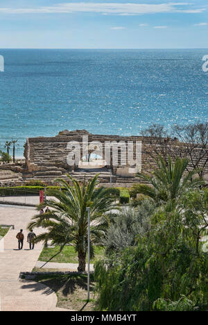 Römisches Amphitheater in Tarragona, Spanien Stockfoto