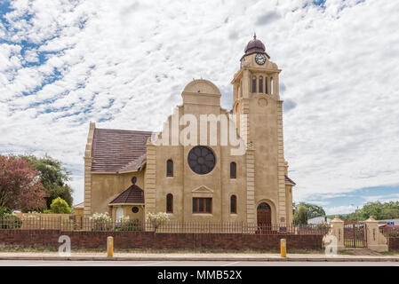 DUNDEE, SÜDAFRIKA - 21. MÄRZ 2018: die Niederländische Reformierte Kirche, in Dundee in der Provinz Kwazulu-Natal. Stockfoto