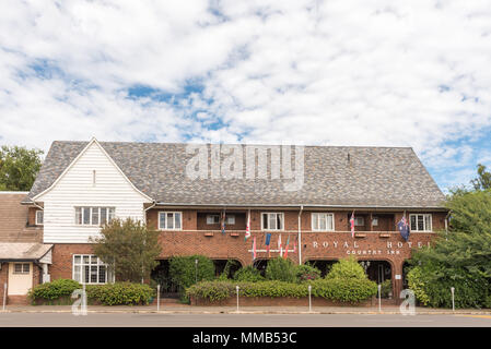 DUNDEE, SÜDAFRIKA - MÄRZ 21, 2018 : Das Royal Hotel Country Inn, in Dundee, in der Provinz Kwazulu-Natal Stockfoto