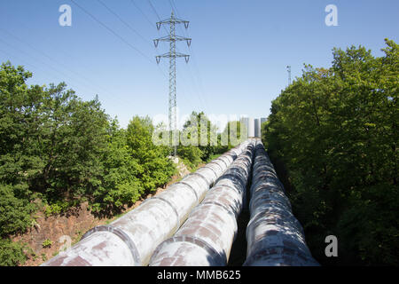 Pumped-up Anlage Niederwartha Stockfoto