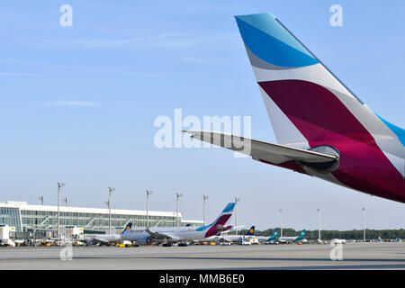 A330, A330-200, 200, A330, Eurowings, Airbus, Flugzeuge, Flugzeug, Flugzeug, Flughafen München, München, Deutschland, Stockfoto