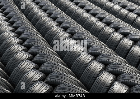 Aus Autoreifen Hintergrund, 3D-Rendering Stockfoto