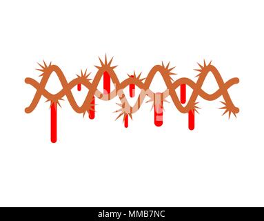 Dornenkrone isoliert für Jesus Christus. Vector Illustration Stock Vektor