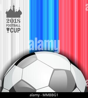 Fußball-Banner, Russland 2018, Sport Hintergrund Stock Vektor