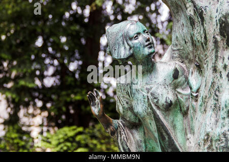 Details von Peter Pan Statue in Egmont Park (Parc d'Egmont) Brüssel Stockfoto