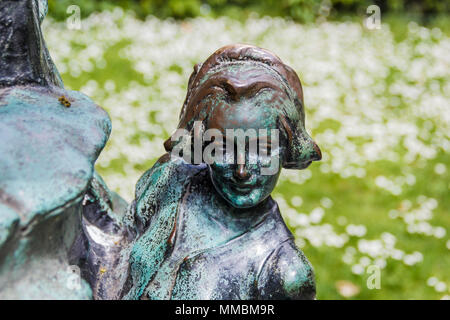 Details von Peter Pan Statue in Egmont Park (Parc d'Egmont) Brüssel Stockfoto