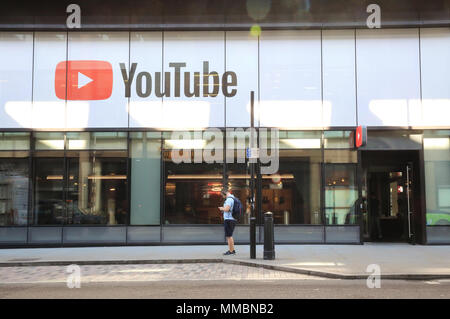 Googles YouTube Raum, auf Pancras Street, Kings Cross, London, UK Stockfoto
