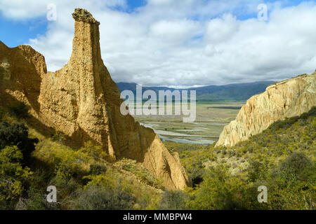 Ozeanien, Neuseeland, Aotearoa; South Island; Canterbury, Omarama, Clay Cliffs Stockfoto