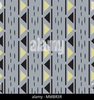 Zusammenfassung nahtlose Muster. Nahtlose Muster mit Dreiecken. Gold schwarzes und weißes Dreieck Muster. Vector Illustration Stock Vektor