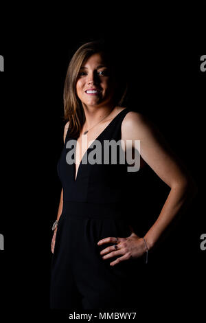 Chelsea Ladies Fran Kirby stellt nach Erhalt der FWA Frauen Fußballer des Jahres 2018 Auszeichnungen während der Fwa Fußballer des Jahres Abendessen im Landmark Hotel, London. Stockfoto